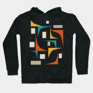 Mid Century Retro Geometric Corners Hoodie